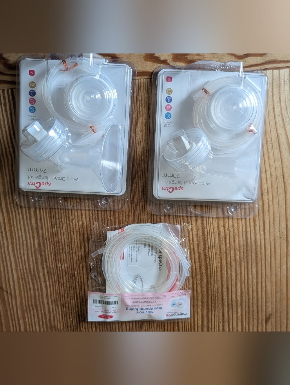 Spectra Wide Breast Flange Set with Clear Tubing - White/Clear